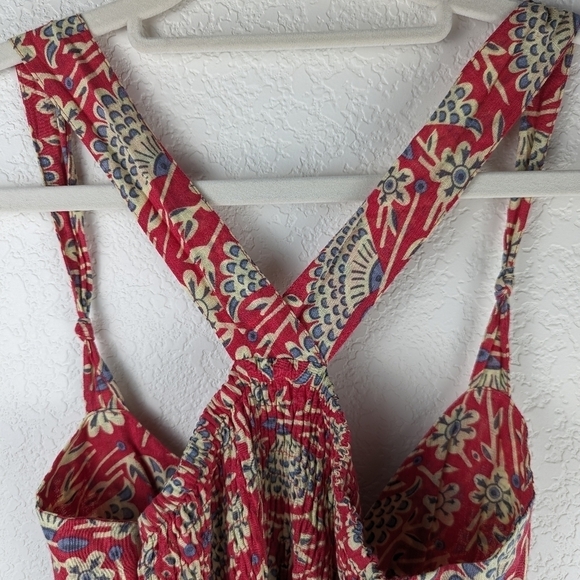 Vintage Free People Cotton Eyelet Midi Dress Boho Cottagecore Y2K Size 0 - Picture 4 of 13